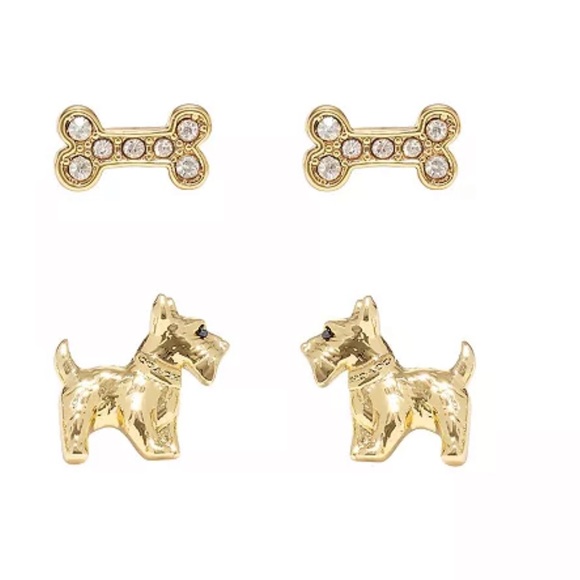 Coach NWOT Women's Signature Scottie Earring Set - Picture 1 of 3